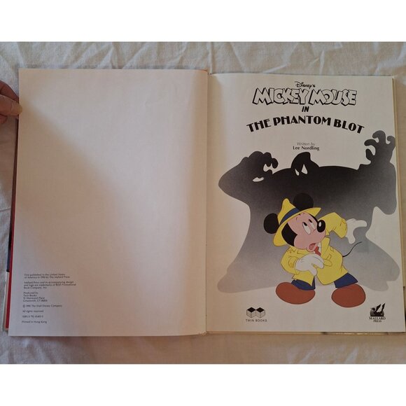 Disney Mickey Mouse In The Phantom Blot Oversized Hardcover Book 1990 Read Aloud - Picture 3 of 10